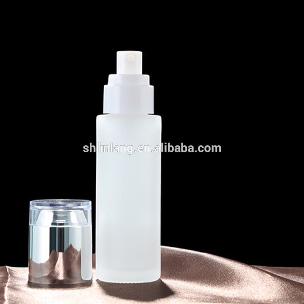 shanghai linlang china supplier free samples High Quality 30 ml frosted glass lotion bottle