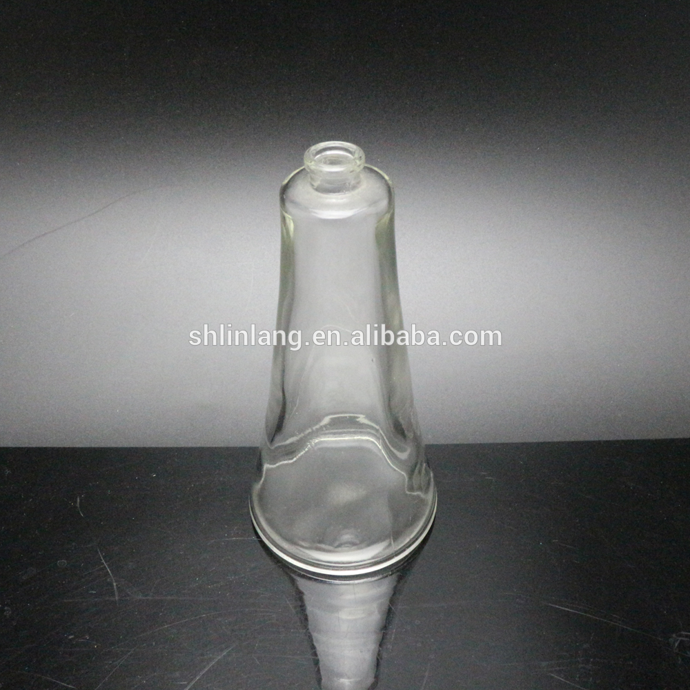 shanghai linlang unique transparent nice glass perfume bottle 4oz 16oz