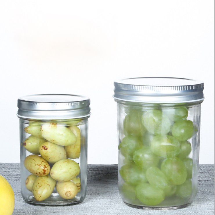100ml 250ml 500ml Crystal Clear Wide Mouth Glass Storage Jar food containers Jars  Wholesale