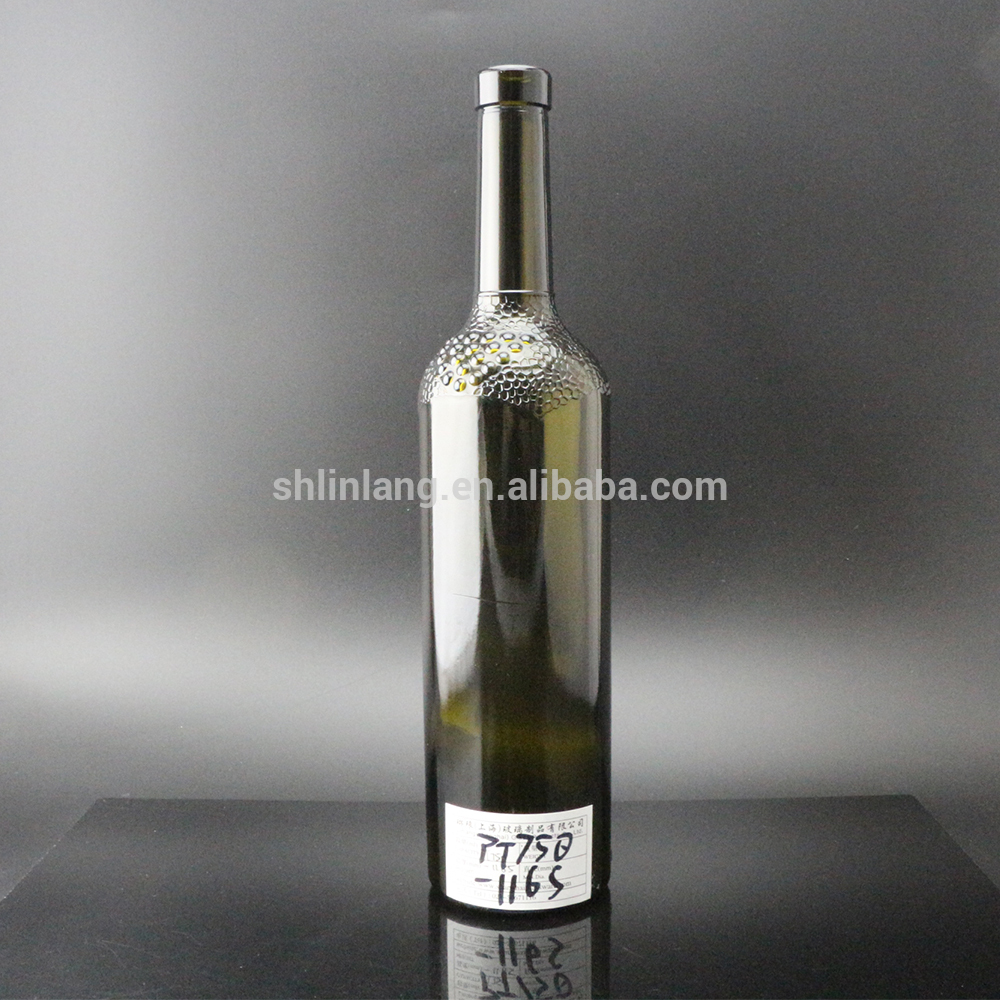 OEM Factory for Rotating Candle Holder - Shanghai Linlang Wholesale dark green emboss bottle for wine – Linlang