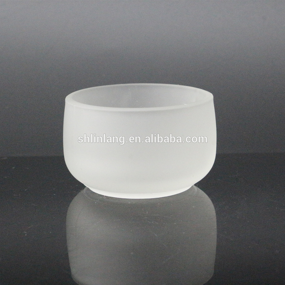 Mini Frosted Tealight Glass Candle Holder