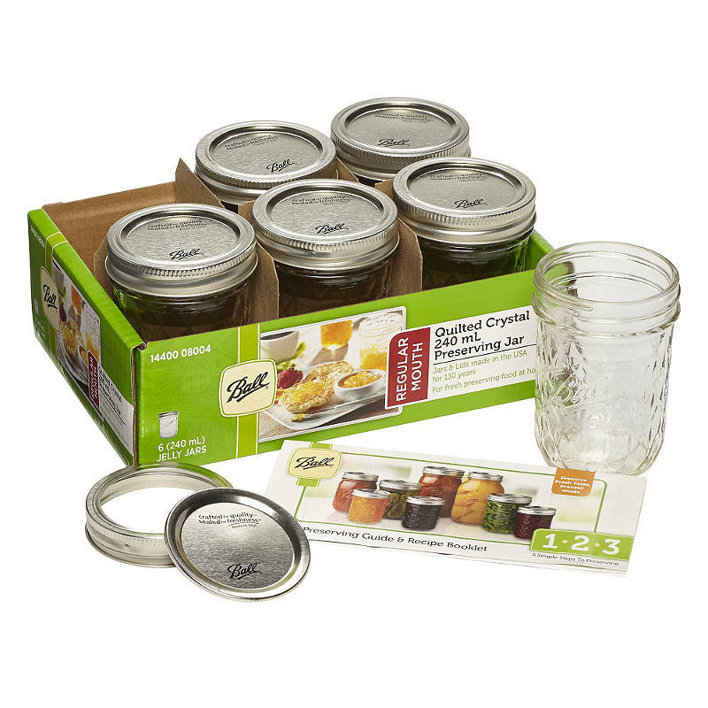 Lopta Quilted Crystal Očuvanje Glass poklopcem Honey Gift Jars 240ml