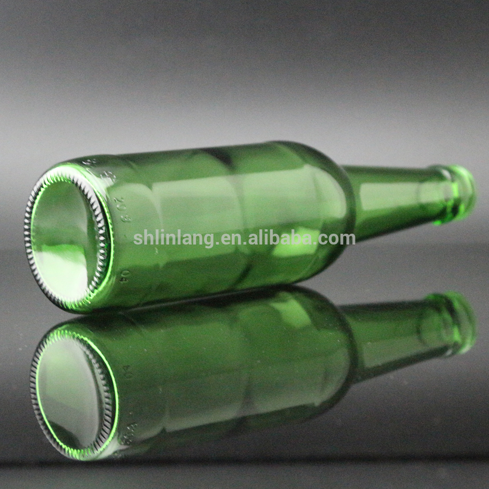 Shanghai Linlang Hulgimüük Parim kvaliteet taastoodetud Klaas õlle pudelid