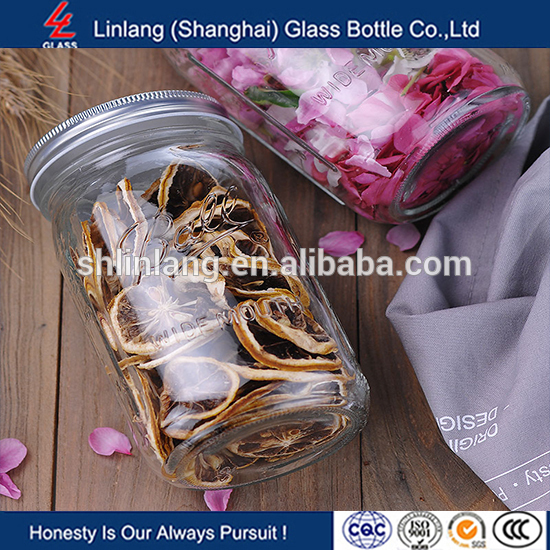 China wholesale Soy Sauce Fish Bottle - Linlang hot welcomed glass products,20oz glass mason jar with handle – Linlang