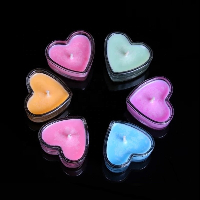Linlang Shanghai engros billig Small Clear Heart Shaped Glass Tealight Candle Holders
