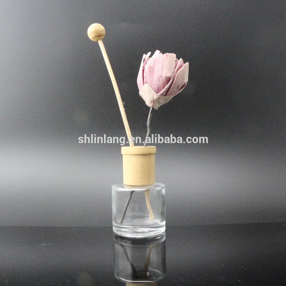 shanghai linlang High quality 50ml 100ml 150ml clear empty aroma glass reed