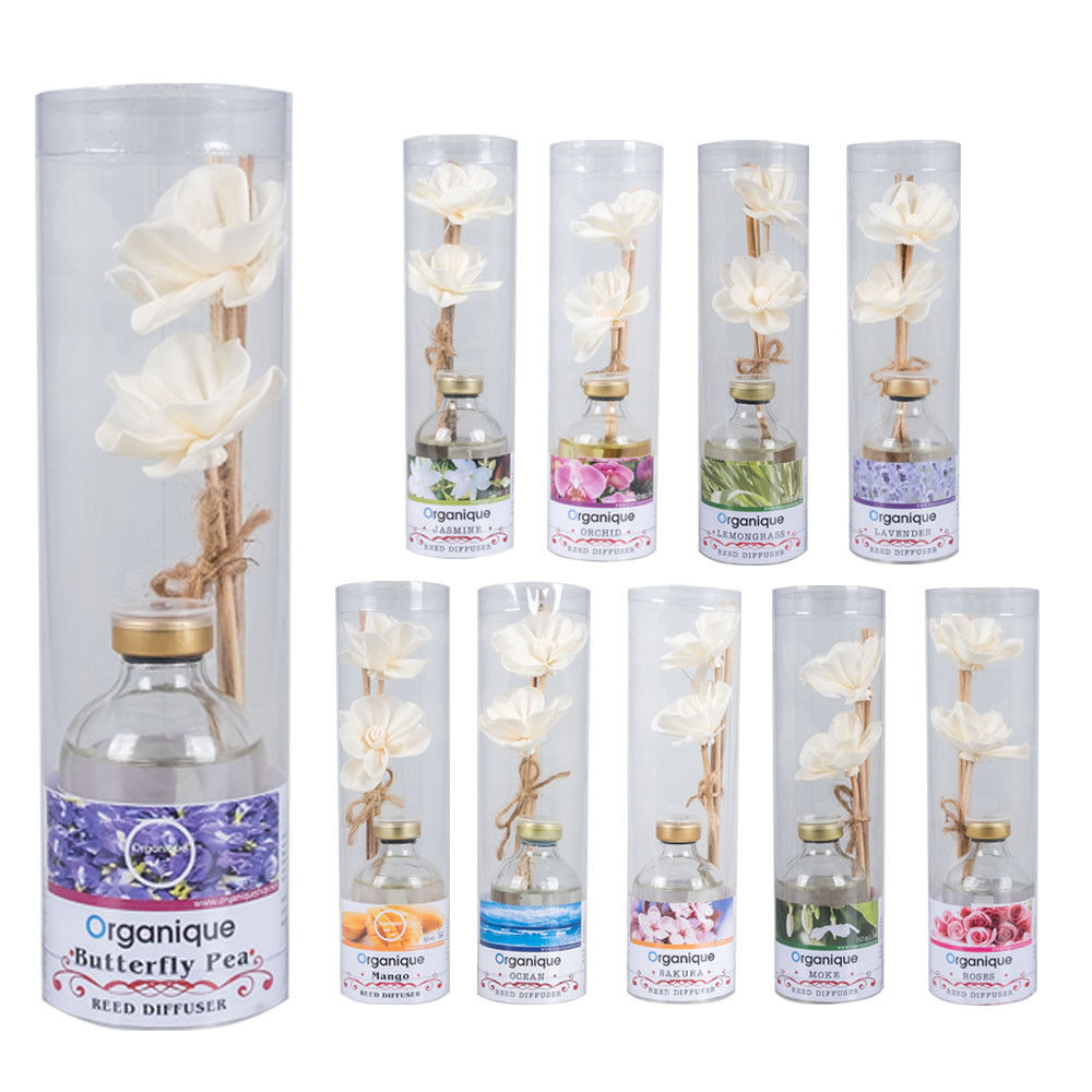 Blomme Herbal Aroma Reed Diffuser Aromatiese olie Tuis Fragrance lugverfrisser Diffuser bottel 50 ml Met Butyl Cap