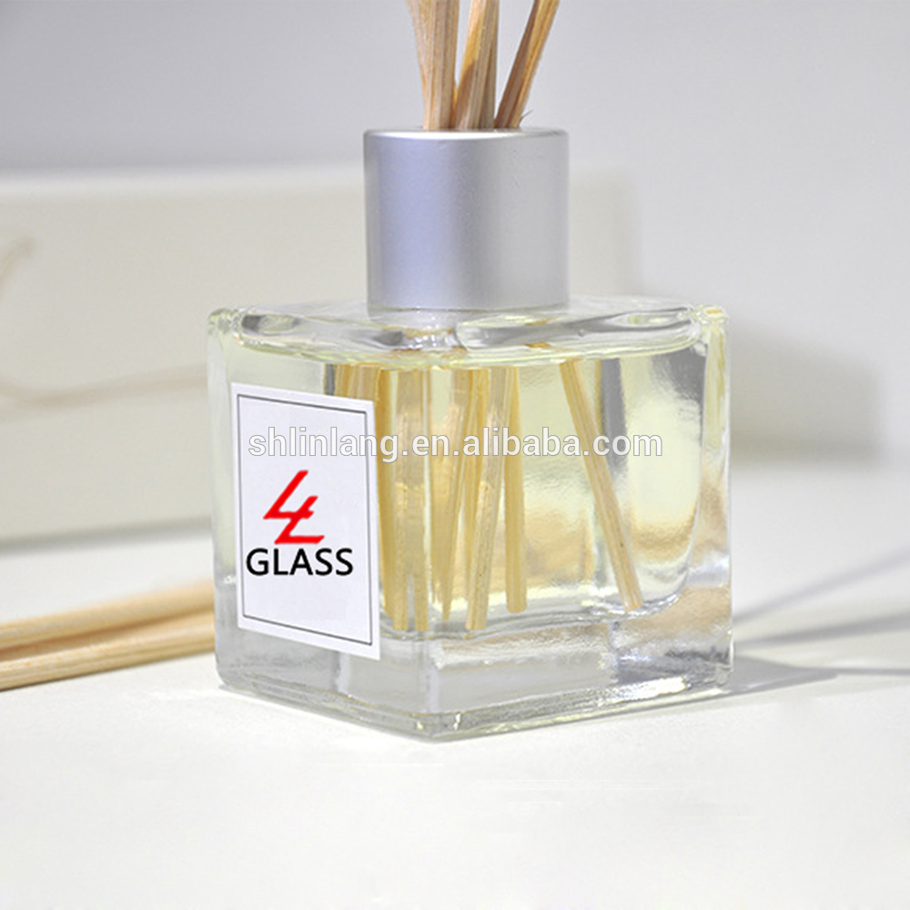shanghai linlang glass room decorative empty reed diffuser glass bottles for air freshener wholesale