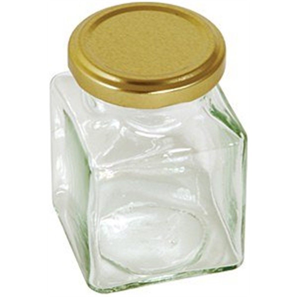 Tala Kusina Home Mga Bagong Pagpapanatili Honey Square Glass Jar Gold Top Screw Lid 200ML