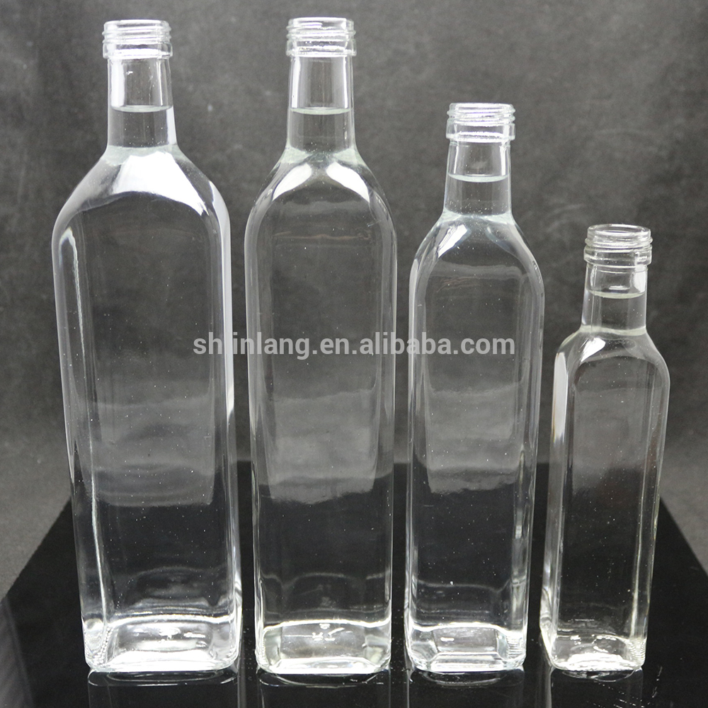 Super Purchasing for Glass Spirit Bottle - Manufacturer 750ml 1000ml 250ml White Olive Oil Glass Bottles – Linlang