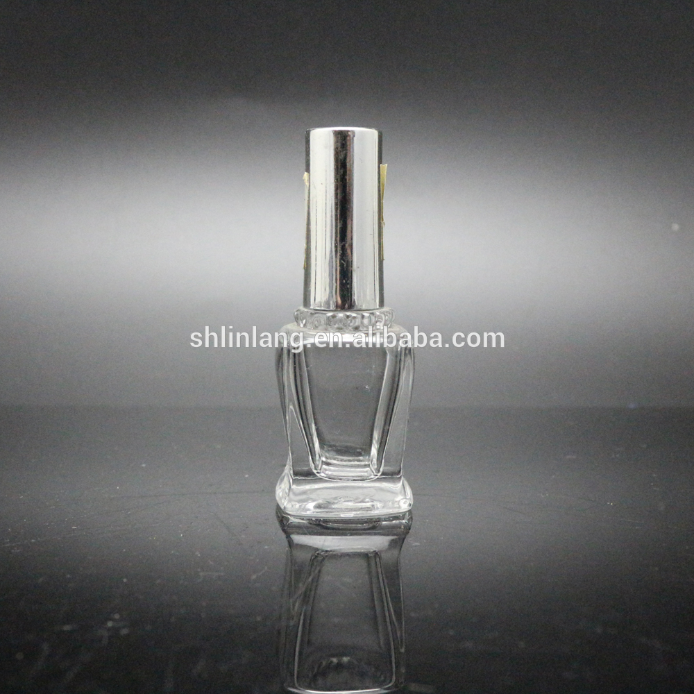 shanghai linlang China supplier 3ml 5ml 8ml 10ml 15ml empty glass gel nail polish bottles with brush caps