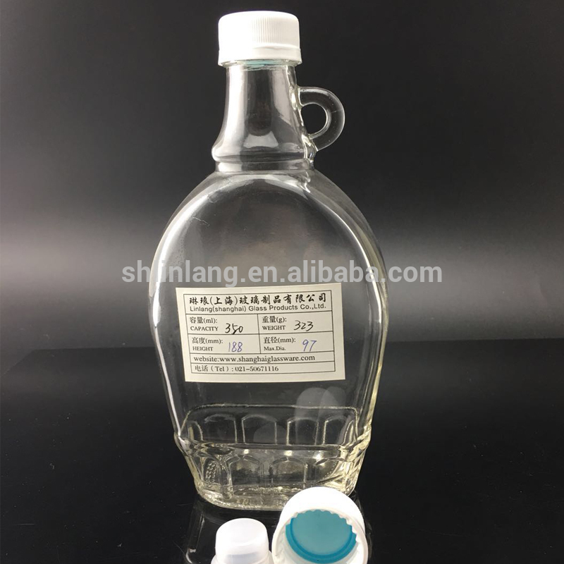 custom made glass syrup bottle 350ml