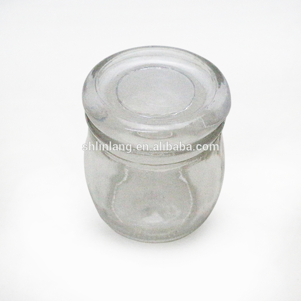 Reasonable price 2oz Ldpe Squeezed Bottle - glass canning jars clear glass candle jar with lid – Linlang