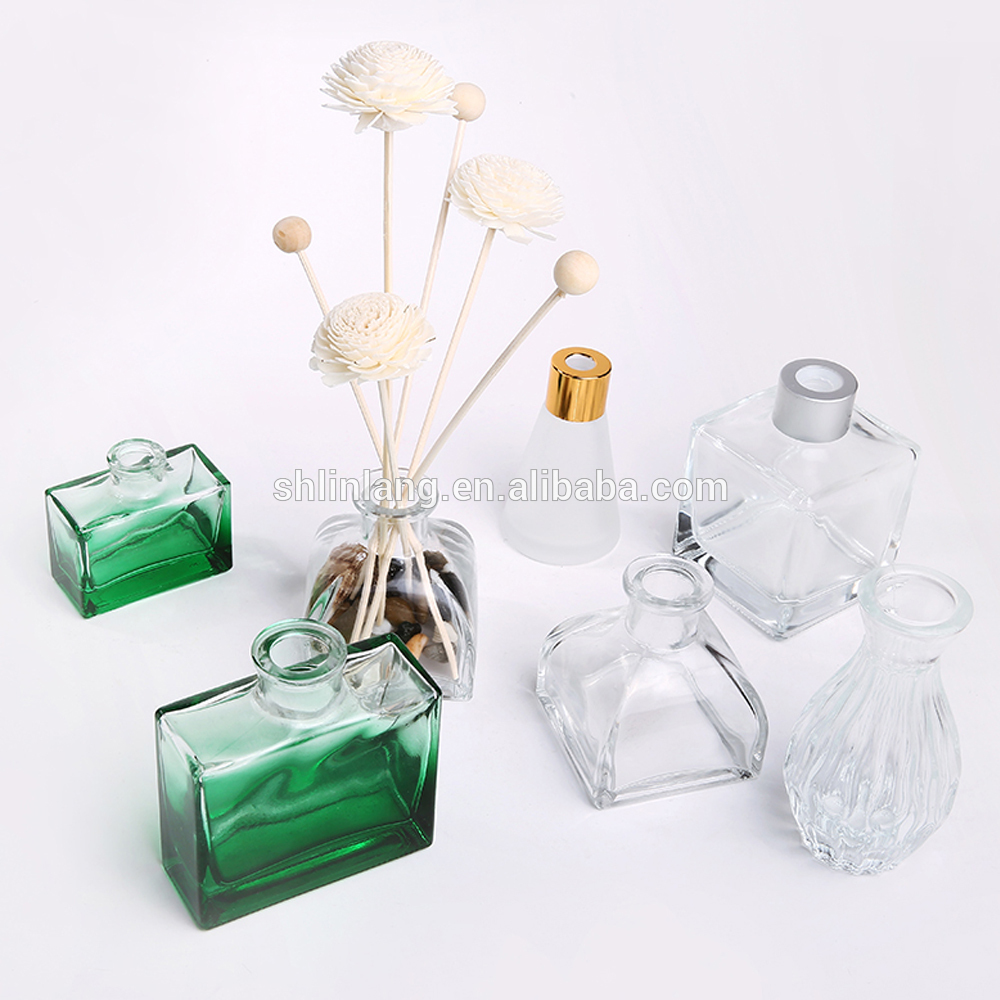 shanghai linlang 50ml 100ml 200ml 100ml square glass aroma reed diffuser bottles wholesale