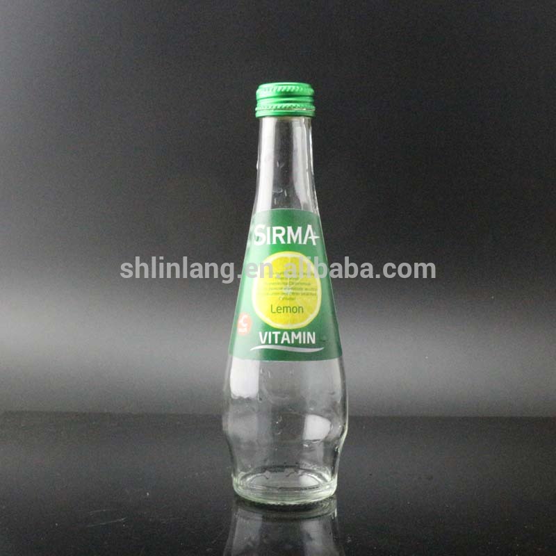 botella de vidrio de alta calidad 300ml con forma hermosa por encargo