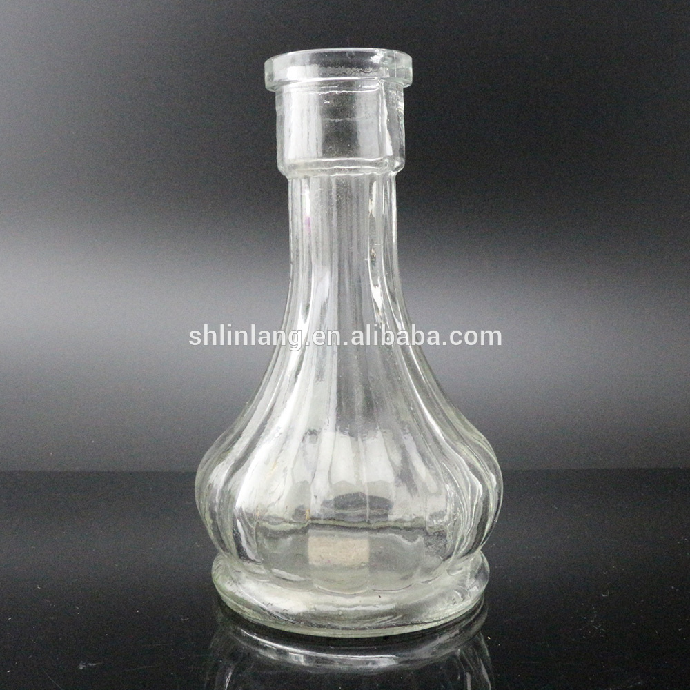 Clear Glass Bottle Flower Vase For Wedding Home Decoration