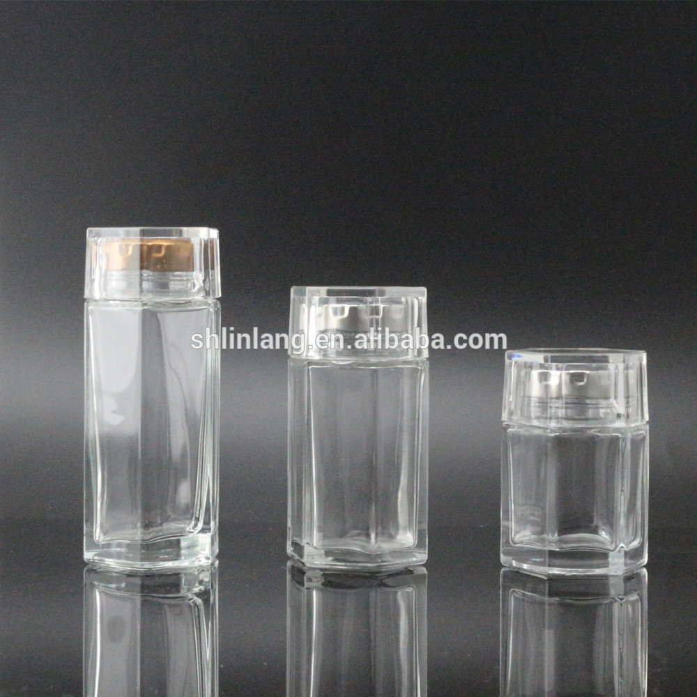 Square Saffron From Kashmir India Organic 1 Gram Glass Jar Kosher Glass Bottle for saffron hexagon