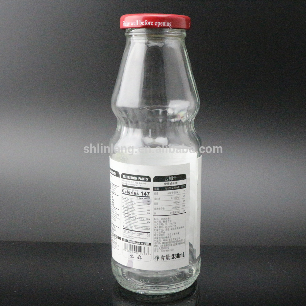 export high quality 16oz glass juice bottle 330ml 480ml