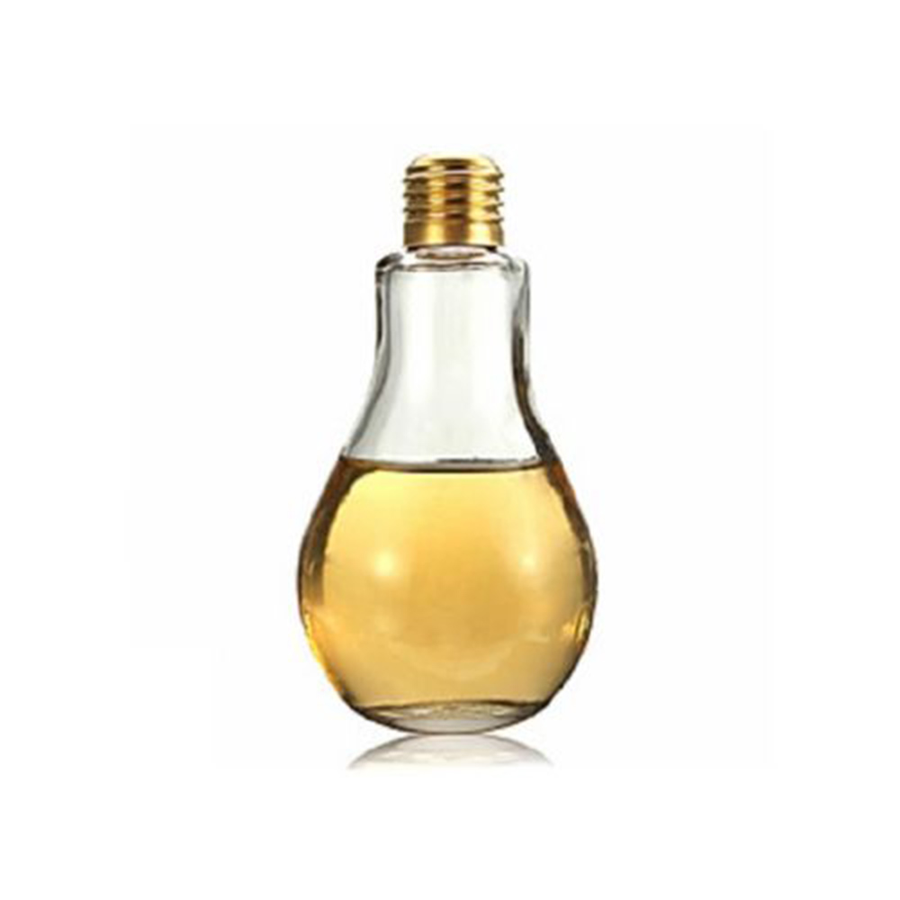 Linlang hot ferkeap glêzen produkten Creative Bulb Glazen Water Bottle Portable Juice Cup
