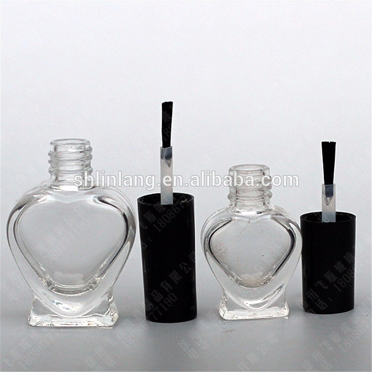 4ml 5ml 9ml 10ml heart shape nail polish bottle with brush