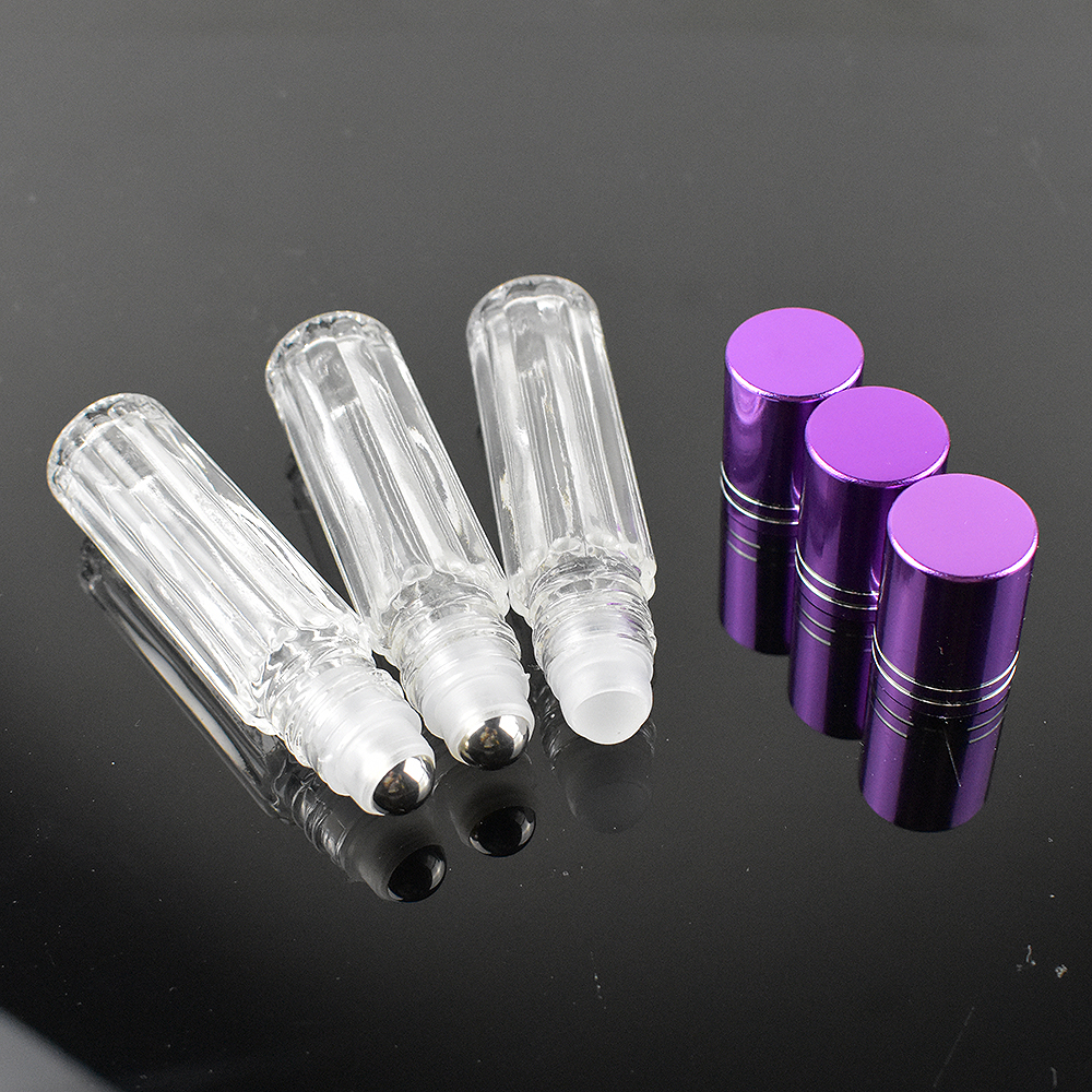 Reliable Supplier Empty 3500ml Glass Milk Bottles - Custom 3ml 15ml 5ml 6ml glass roll on 10ml bottles clear 8ml stainless steel plastic roller – Linlang