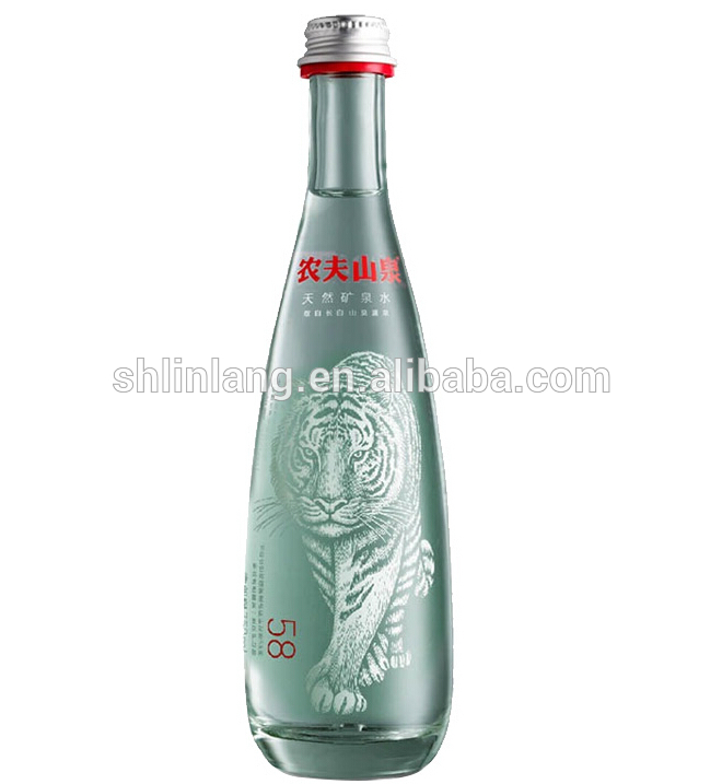 Produits en verre accueillis chauds par Linlang, bouteille d'eau minérale