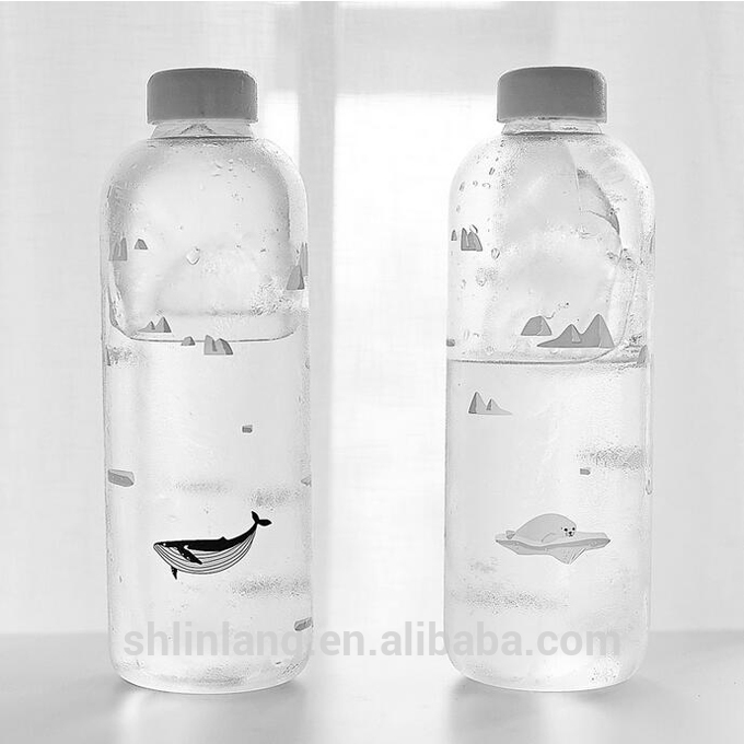 Factory directly Ink Bottle Glass - high clear drink bottle glass 350ml 600ml – Linlang