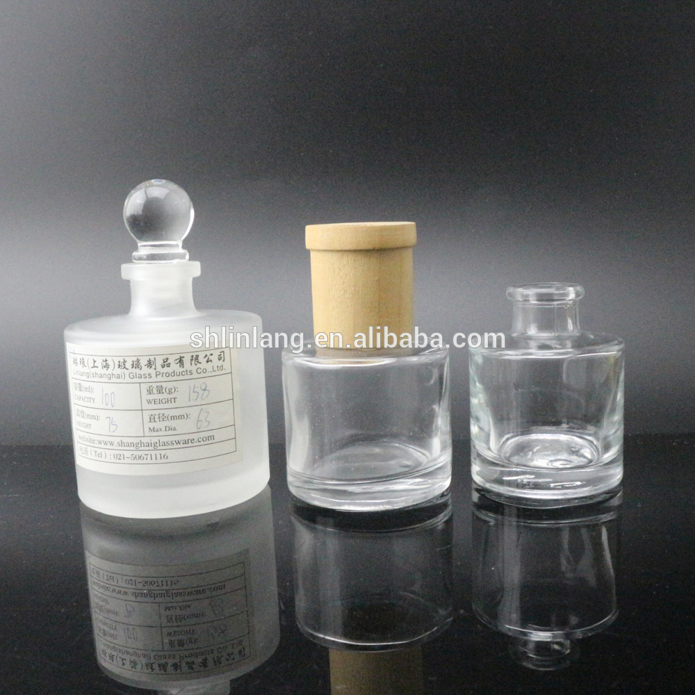 shanghai linlang 100ml 200ml 400ml 50ml 400ml glass perfume reed diffuser bottle with cork