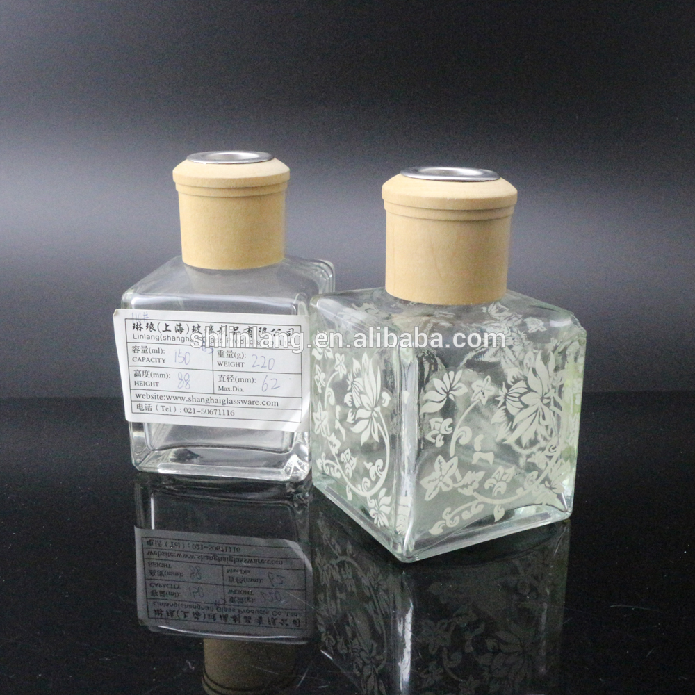 shanghai linlang air freshener High Quality Aroma Reed Diffuser Glass Bottle