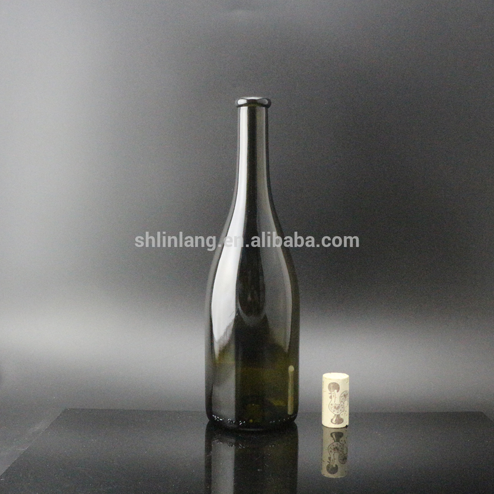 750ml Burgundy Wine Bottle with Cork Cap