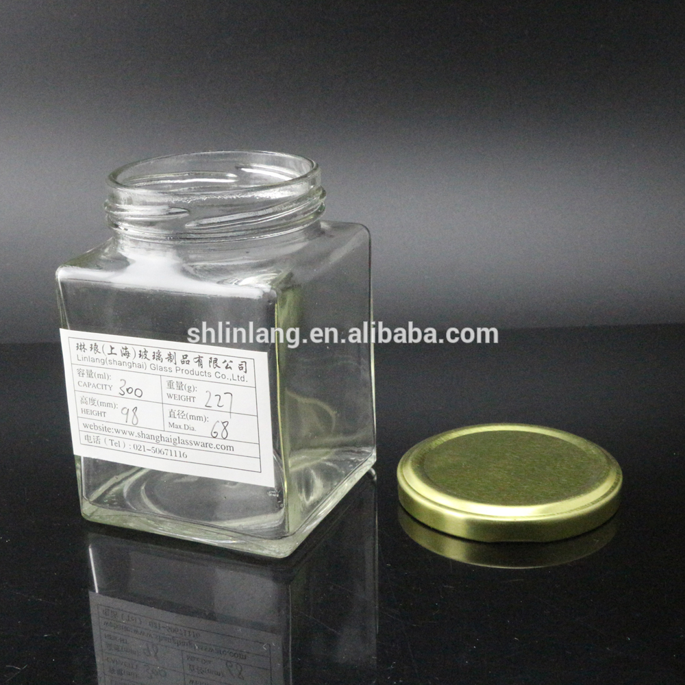 Xangai Linlang últimes pots de mel de vidre de 300 ml disseny de luxe