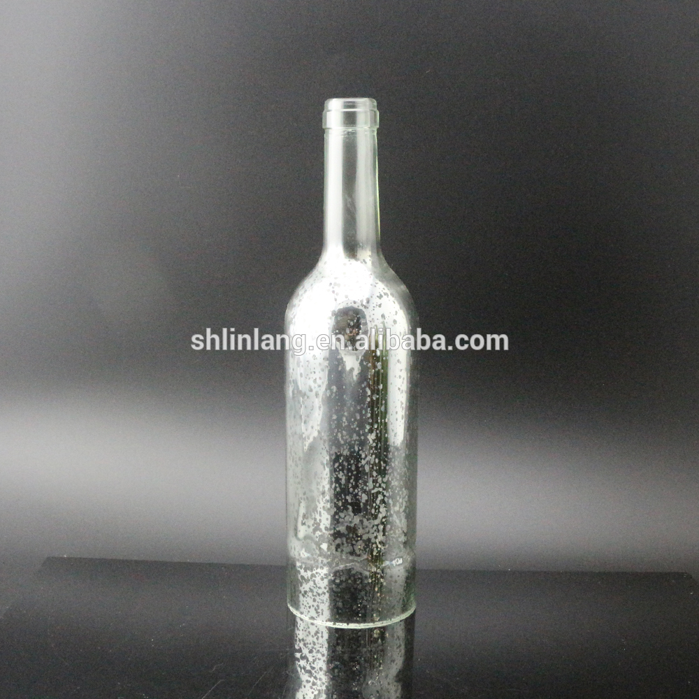 Plating glass vase without bottom for house decoration