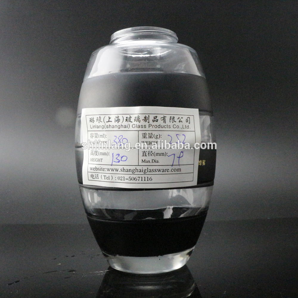 shanghai linlang Wholesale12 oz Unique Cheap Clear Glass Honey Jar for Honey