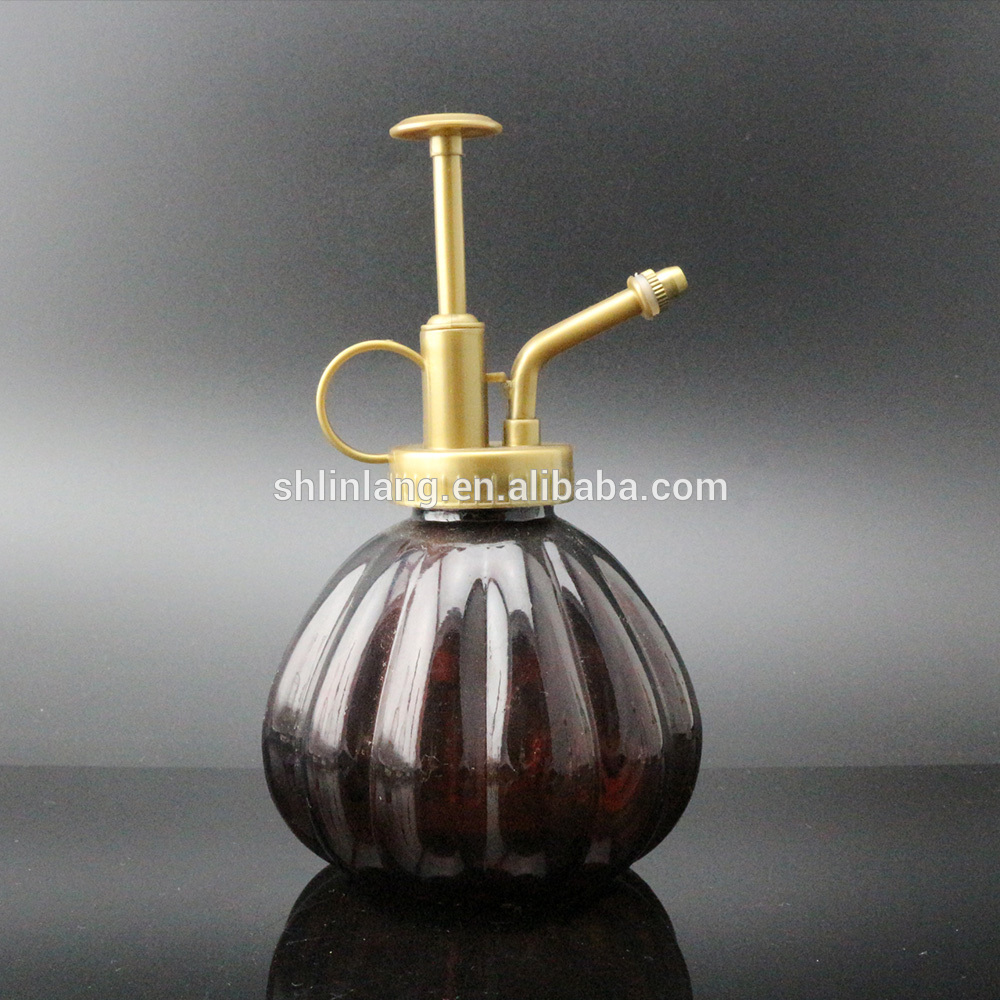 Well-designed Unique Candle Holder - Nice pumpkin shape decorative glass vase – Linlang