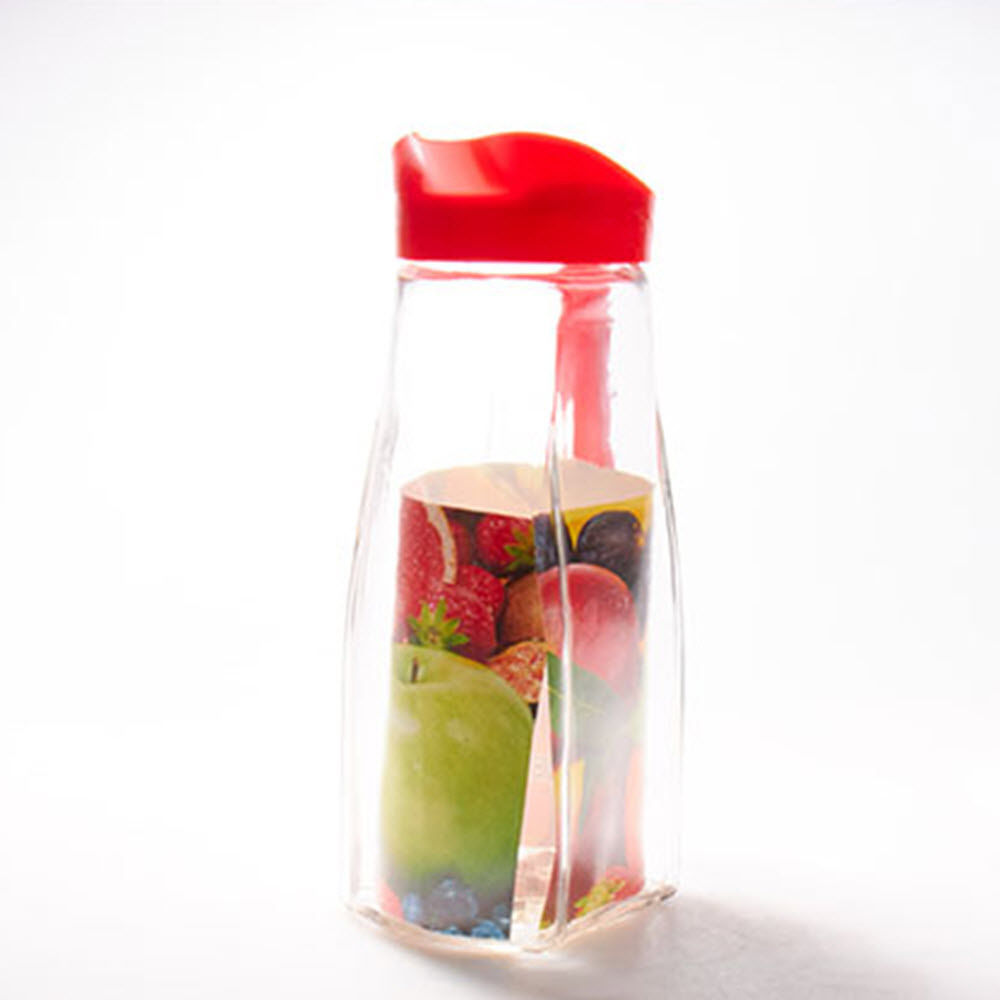 Linlang и продажба стъклени продукти Кара стъкло Червено шише за вода Drink Bottle 1.5L Домакински Кухня
