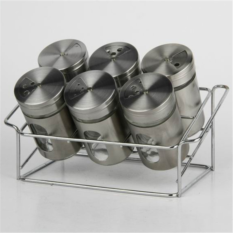 Linlang shanghai factory glassware products spice rack container with lid