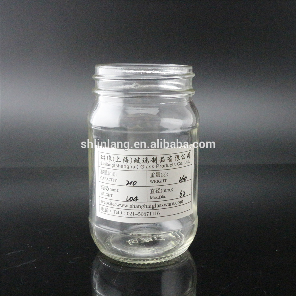 China Supplier Nail Polish Bottle With Screw Cap - Linlang factory hot sale glass products glass mason jar 210ml – Linlang