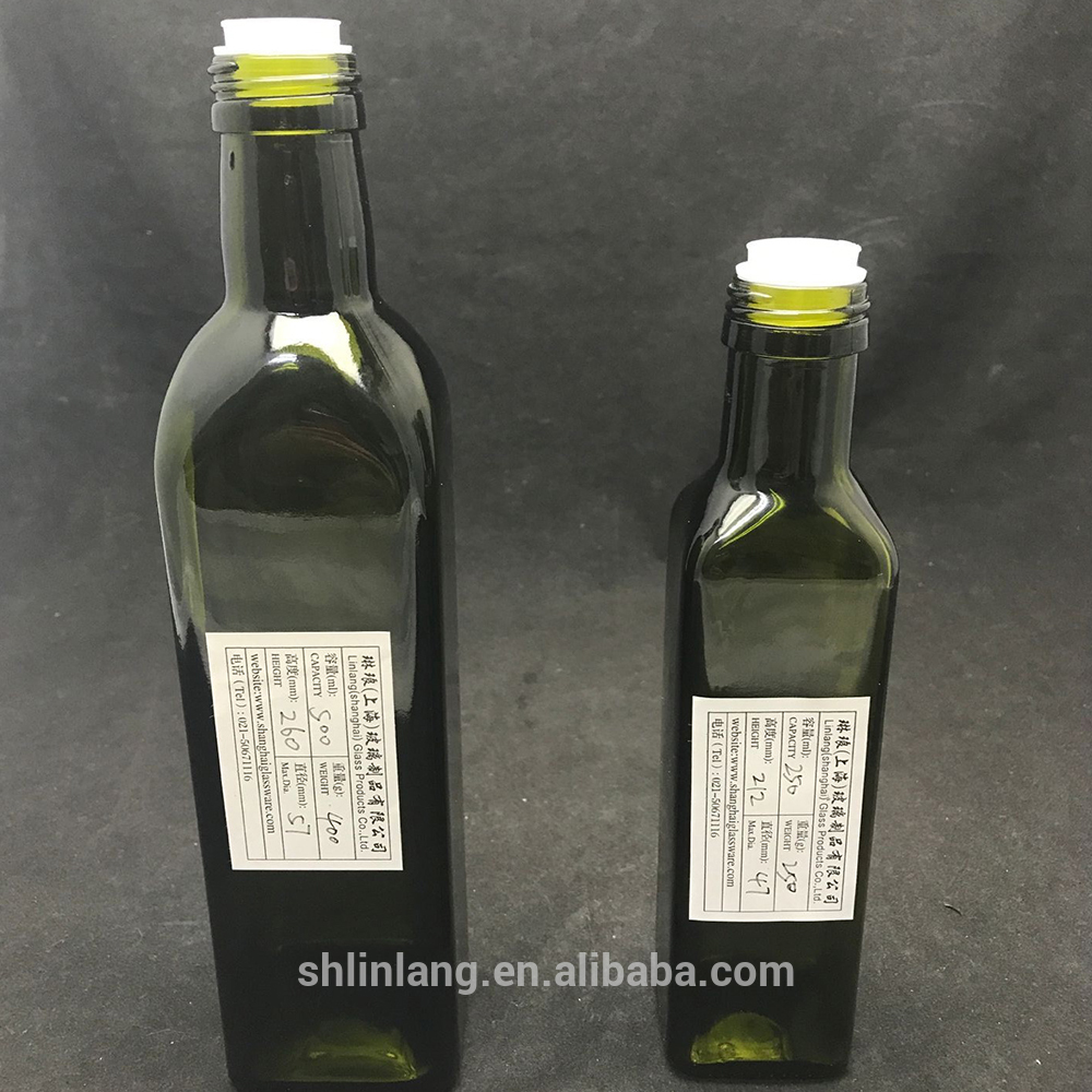 Shanghai linlang Výroba marasca Sklenené fľaše 500 ml olivového oleja 750 ml 1L