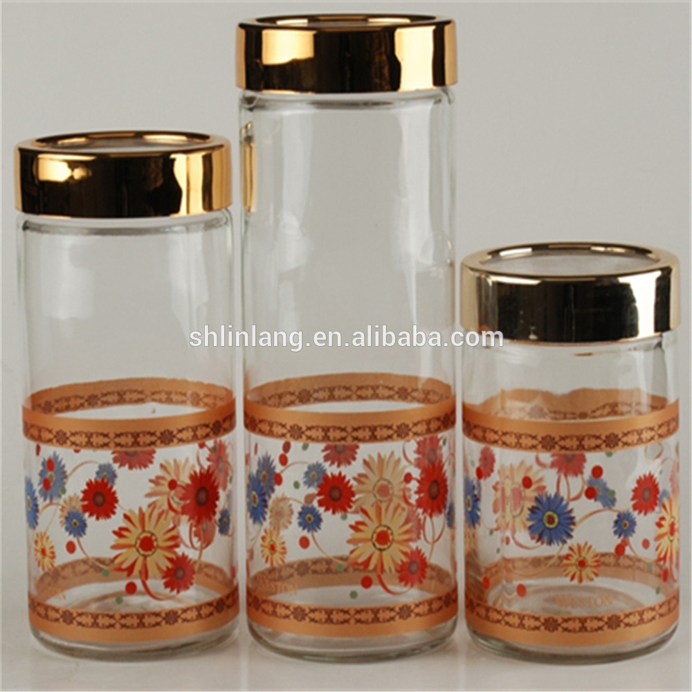 Linlang produse din sticlă primite la cald recipiente de ambalare a produselor alimentare cu ridicata
