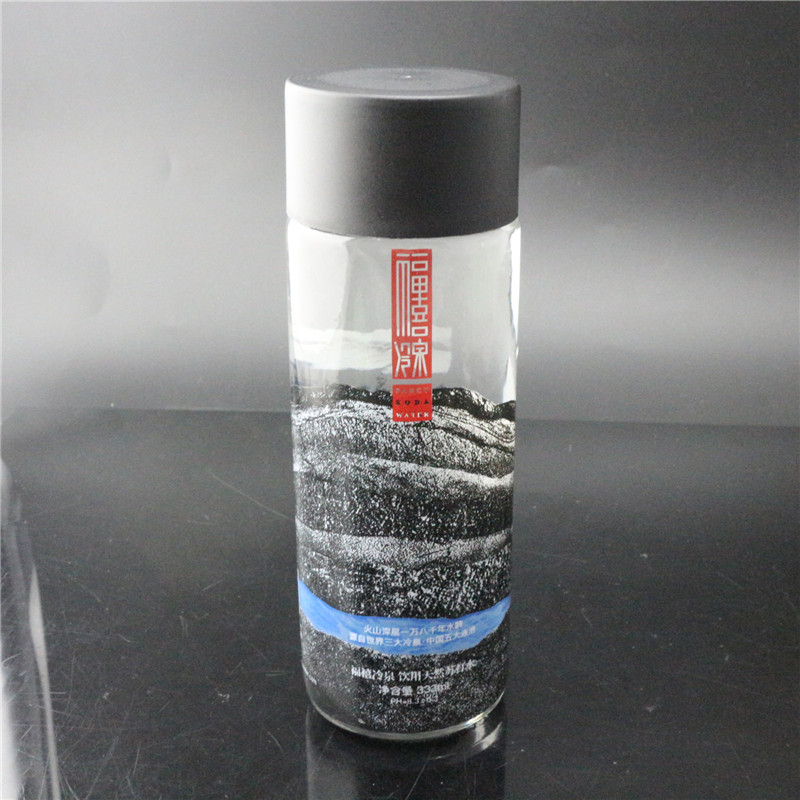 hot sale glassware products voss water bottle with pp cap