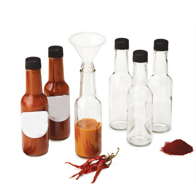 linlang shanghai heißer verkauf lebensmittelqualität premium glasflasche sauce glas 5 oz hot sauce flaschen