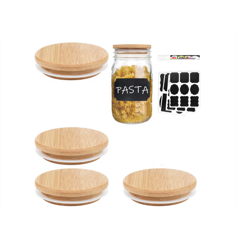 lilnlang shanghai hot sale products food grade custom mason jar 64 oz with bamboo lid