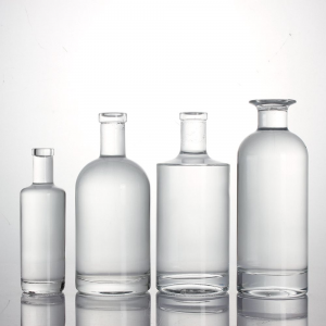 500ml 750ml 1000ml High Quality Empty Absolute Vodka Glass Bottles with Lids