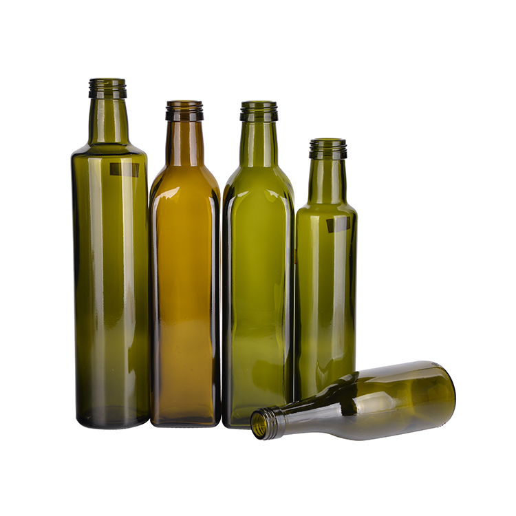 カスタムガラス瓶オリーブオイルガラス瓶フリントガラス食品オイルコルク