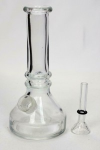 Bong Pyrex per pipa ad acqua per pipa ad acqua in vetro morbido trasparente per fumatori pesanti