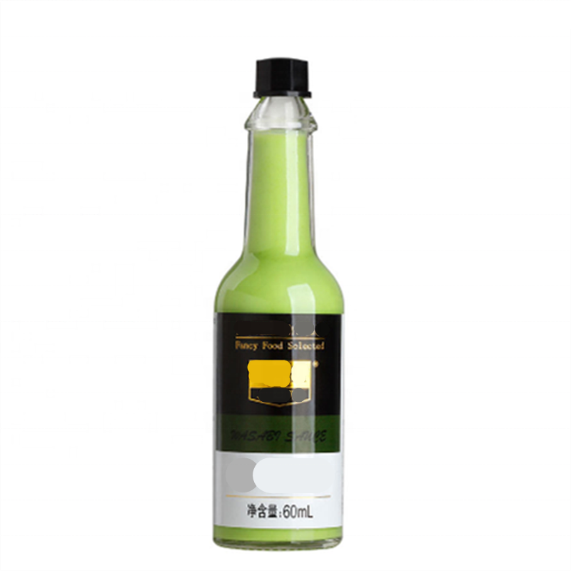 linlang shanghai botella de vidrio personalizada botellas de vidrio salsas botellas de salsa vidrio 60ml