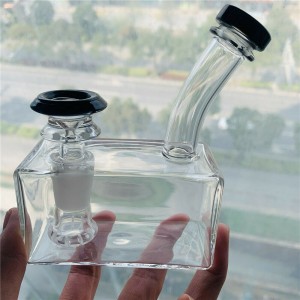 Pasgemaakte handgemaakte mini bong tenk glas waterpyp waterpype rook