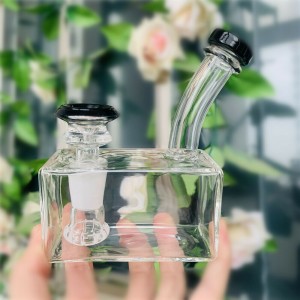 Tuyaux d'eau de narguilé en verre de réservoir de mini bong faits à la main faits sur commande fumer