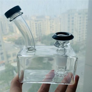 Tuyaux d'eau de narguilé en verre de réservoir de mini bong faits à la main faits sur commande fumer