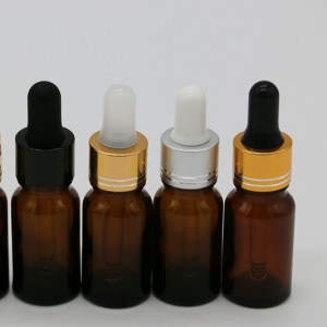 In Stock empty 5ml 10ml 15ml 20ml 30ml 50ml 100ml amber essential oil glass bottle with black plastic spray cap for sale